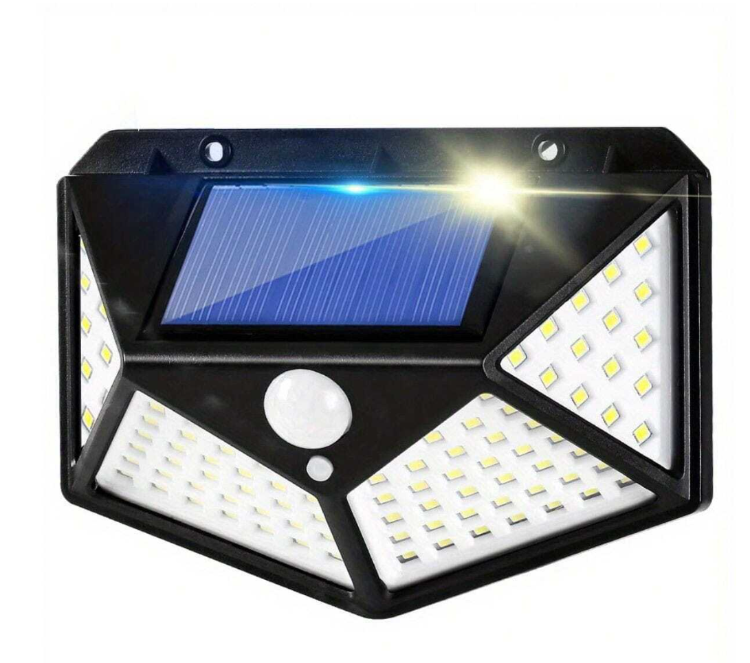 Illuminate Your Outdoors: 100 LED Solar Motion Sensor Security Light - Power-Packed Brilliance for Your Space