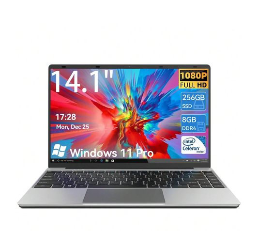 Powerful Portability: Unveiling the 14.1" Win 11 Laptop with Intel Celeron, FHD Display, and Versatile Connectivity