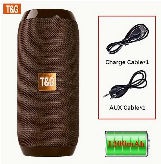 "Unleash the Beat Anywhere: T&G's Portable Wireless Bass Speaker - Your Music Companion with Charging Cable, AUX, FM, TF & USB Playback!"