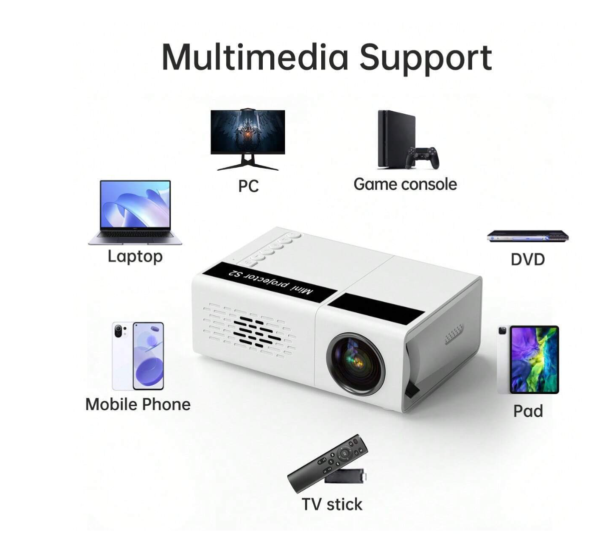Entertainment Anywhere: HD Mini Projector - Your Portable Outdoor Movie Companion!
