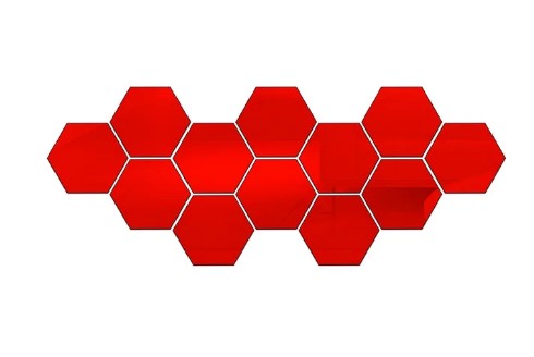 "Enhance Your Space: 12-Piece Large 126mm 3D Hexagon Mirror Wall Sticker Set for DIY Home Decor and Artistic Wall Enhancement"