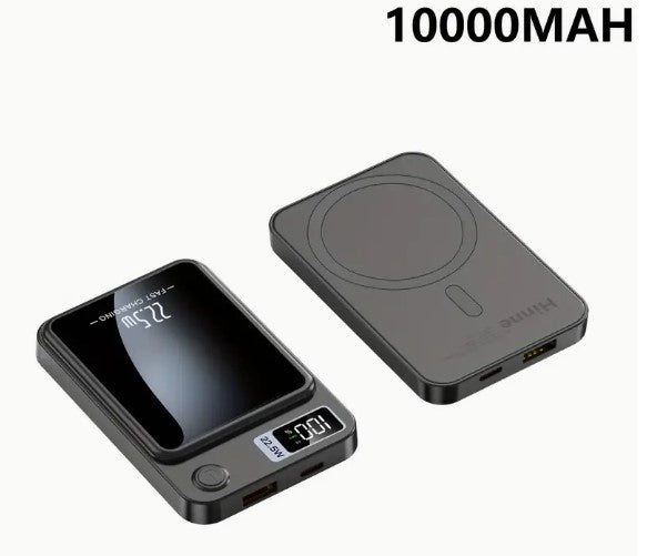 "Power On-The-Go: 5000/10000mAh Super Fast Charge Magnetic Wireless Power Bank - Your Portable Charger for iPhone15Pro/14Max/13/12 & Android, with LED Display!"