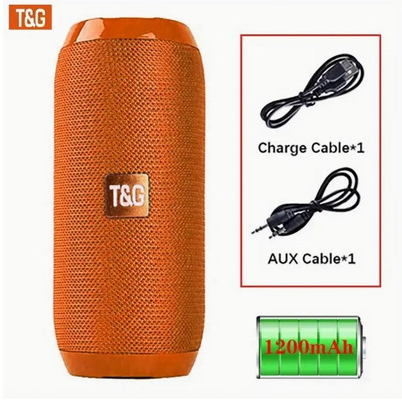"Unleash the Beat Anywhere: T&G's Portable Wireless Bass Speaker - Your Music Companion with Charging Cable, AUX, FM, TF & USB Playback!"
