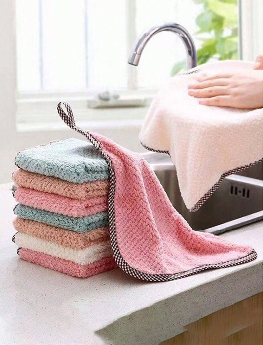 Revolutionize Your Kitchen Cleaning: Ultra-Absorbent Non-Stick Dishwashing Cloths - Say Goodbye to Lint and Oil Stains!
