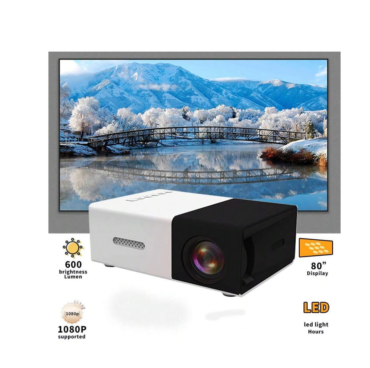 Home Cinema Havoc: Unleash Mini Magic with Our Outdoor Movie Marvel – LED Micro Video Projector for Epic Evenings!