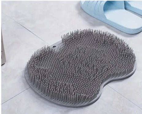 "Revitalize Your Shower: Back Wash Brush with Suckers and Body Massage Pad"