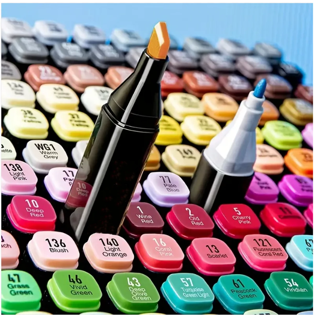 Colorful Canvas Mastery: 168 Colors Double-Ended Sketch Markers with Base - Unleash Your Artistic Brilliance!