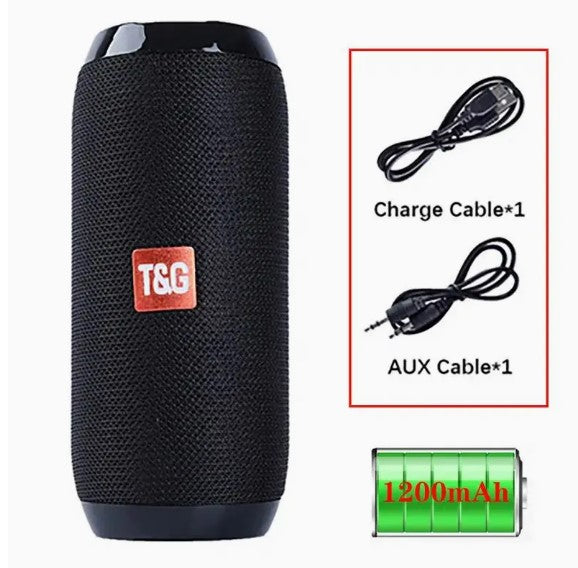 "Unleash the Beat Anywhere: T&G's Portable Wireless Bass Speaker - Your Music Companion with Charging Cable, AUX, FM, TF & USB Playback!"