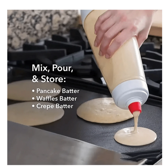 Whisk, Pour, Perfect: Revolutionize Your Baking with our Pancake Batter Dispenser Bottle!
