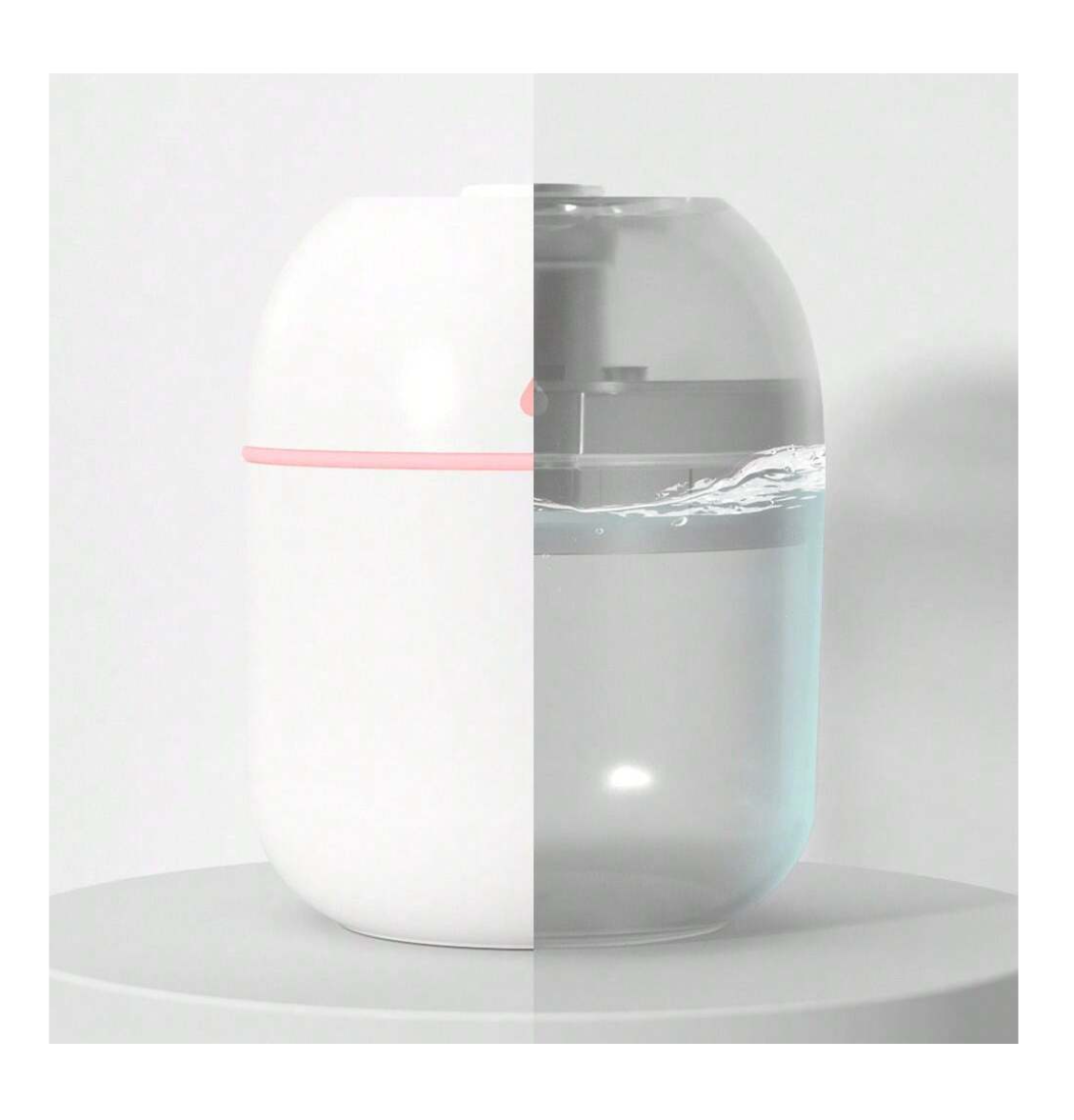 Serene Drops: Transform Your Space with 1pc Water Drop Shaped White Humidifier & LED Nebulizer!