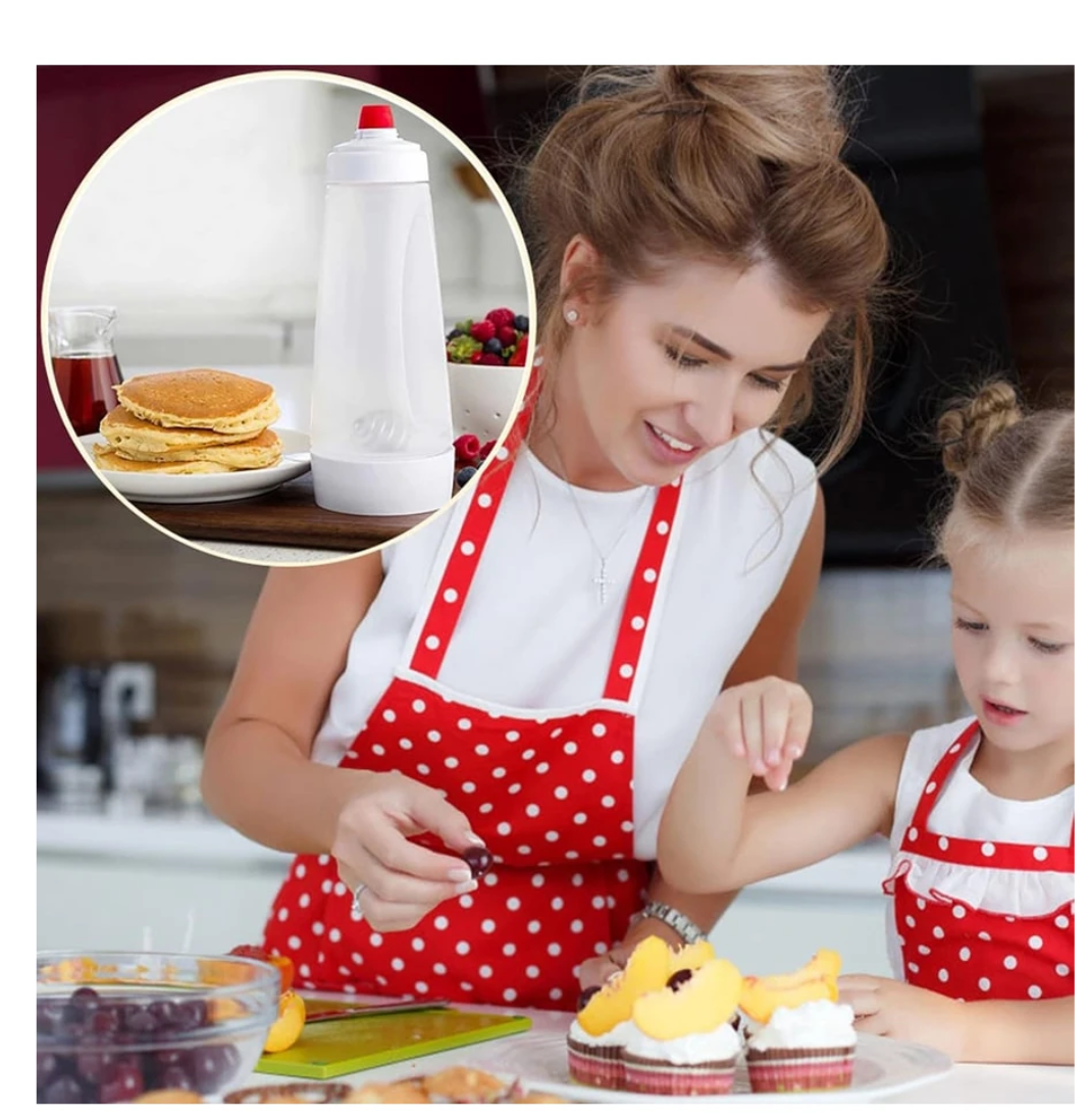 Whisk, Pour, Perfect: Revolutionize Your Baking with our Pancake Batter Dispenser Bottle!