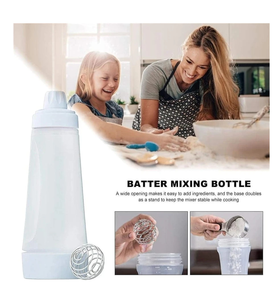 Whisk, Pour, Perfect: Revolutionize Your Baking with our Pancake Batter Dispenser Bottle!