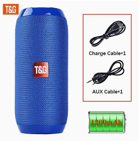 "Unleash the Beat Anywhere: T&G's Portable Wireless Bass Speaker - Your Music Companion with Charging Cable, AUX, FM, TF & USB Playback!"