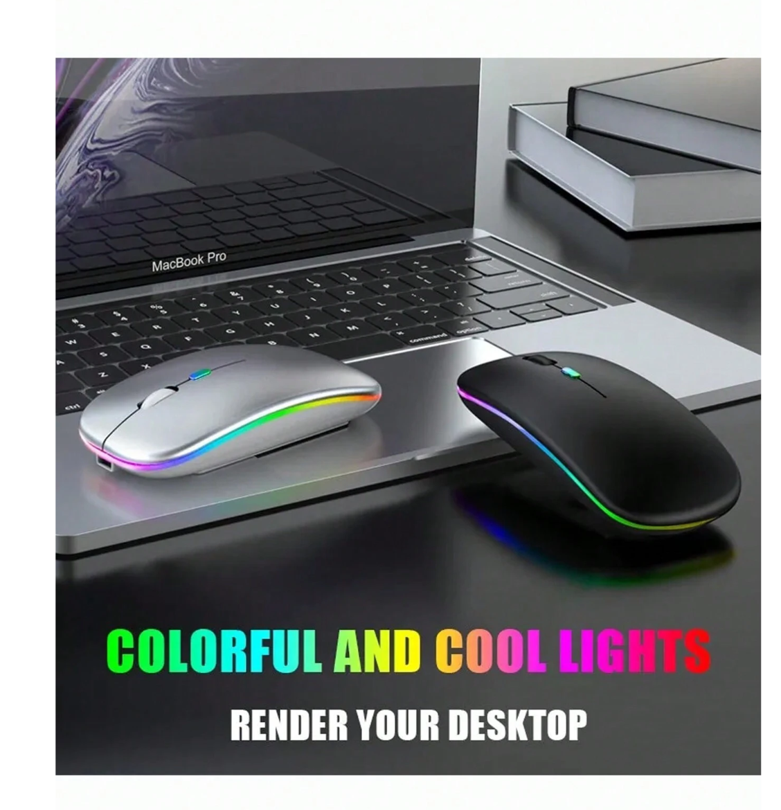 Glowing Precision: Rechargeable Dual-Mode Wireless Mouse for Computer/Laptop - Perfect for Office and Gaming!