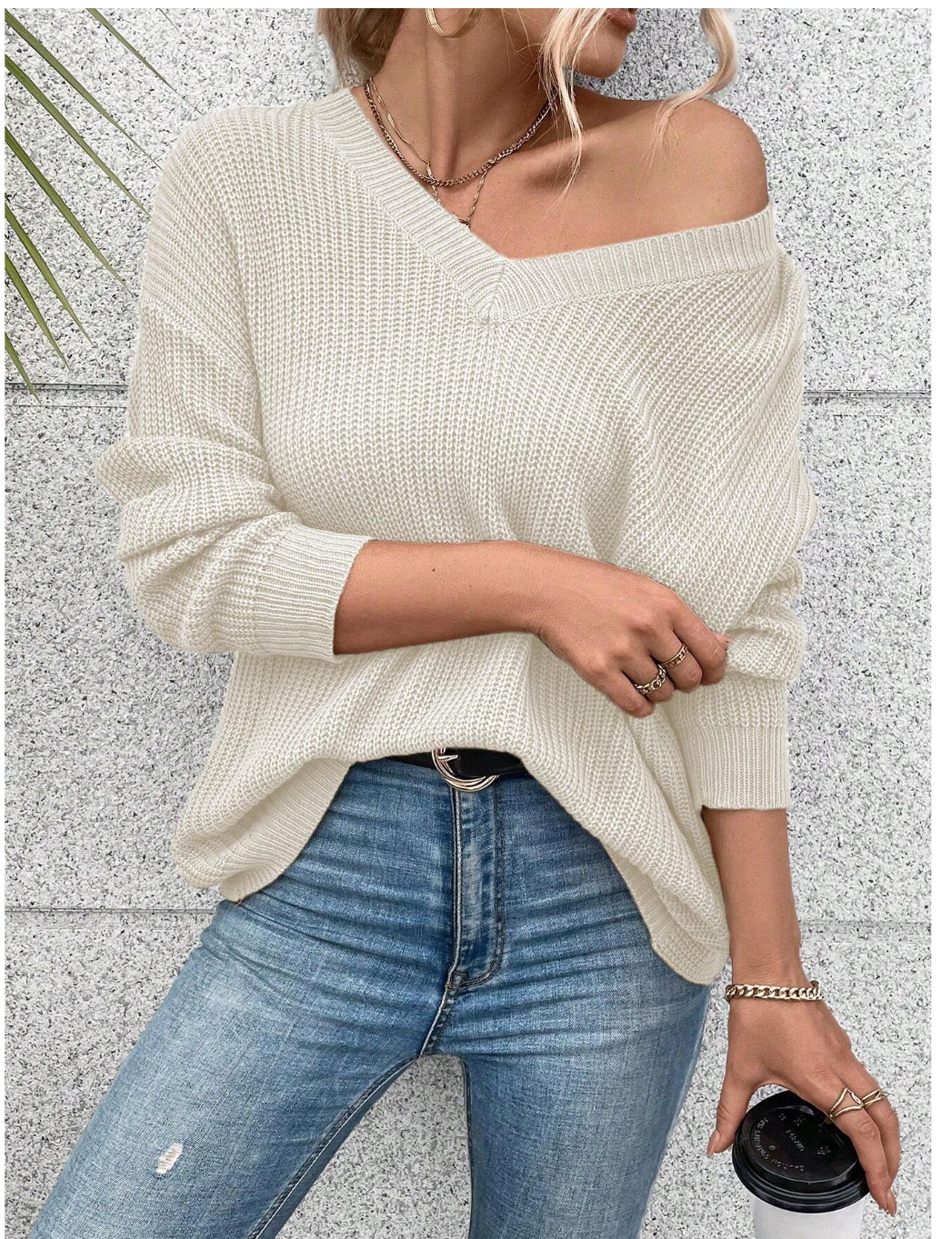 Glamour Unveiled: Essnce Cross Wrap & Hollow Out Back Design Long Sleeve Sweater!