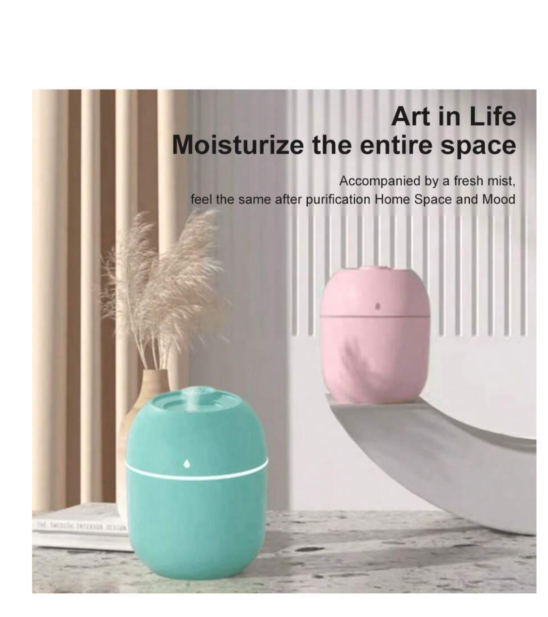 Serene Drops: Transform Your Space with 1pc Water Drop Shaped White Humidifier & LED Nebulizer!