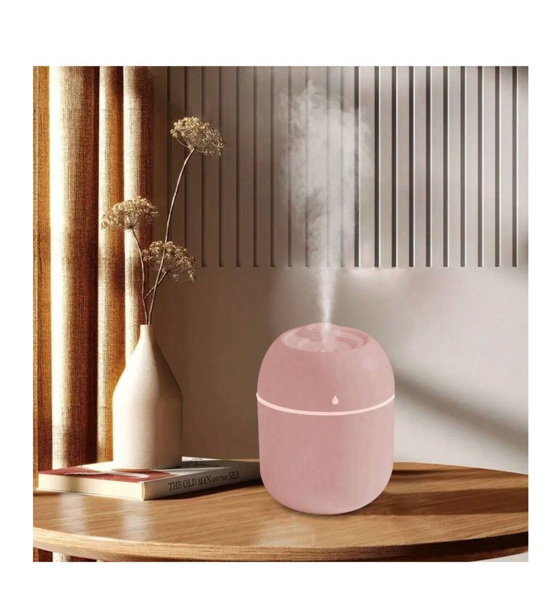 Serene Drops: Transform Your Space with 1pc Water Drop Shaped White Humidifier & LED Nebulizer!