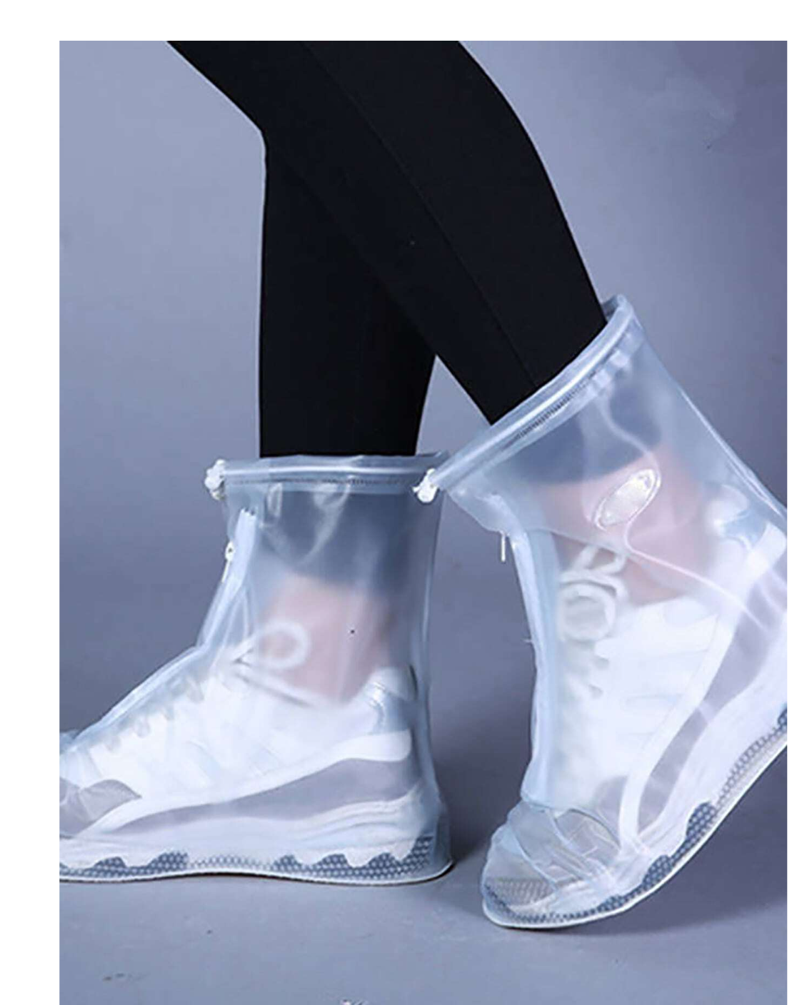 Gleaming Guardians: Reusable Clear Rain Boots Cover for Outdoor Adventures!