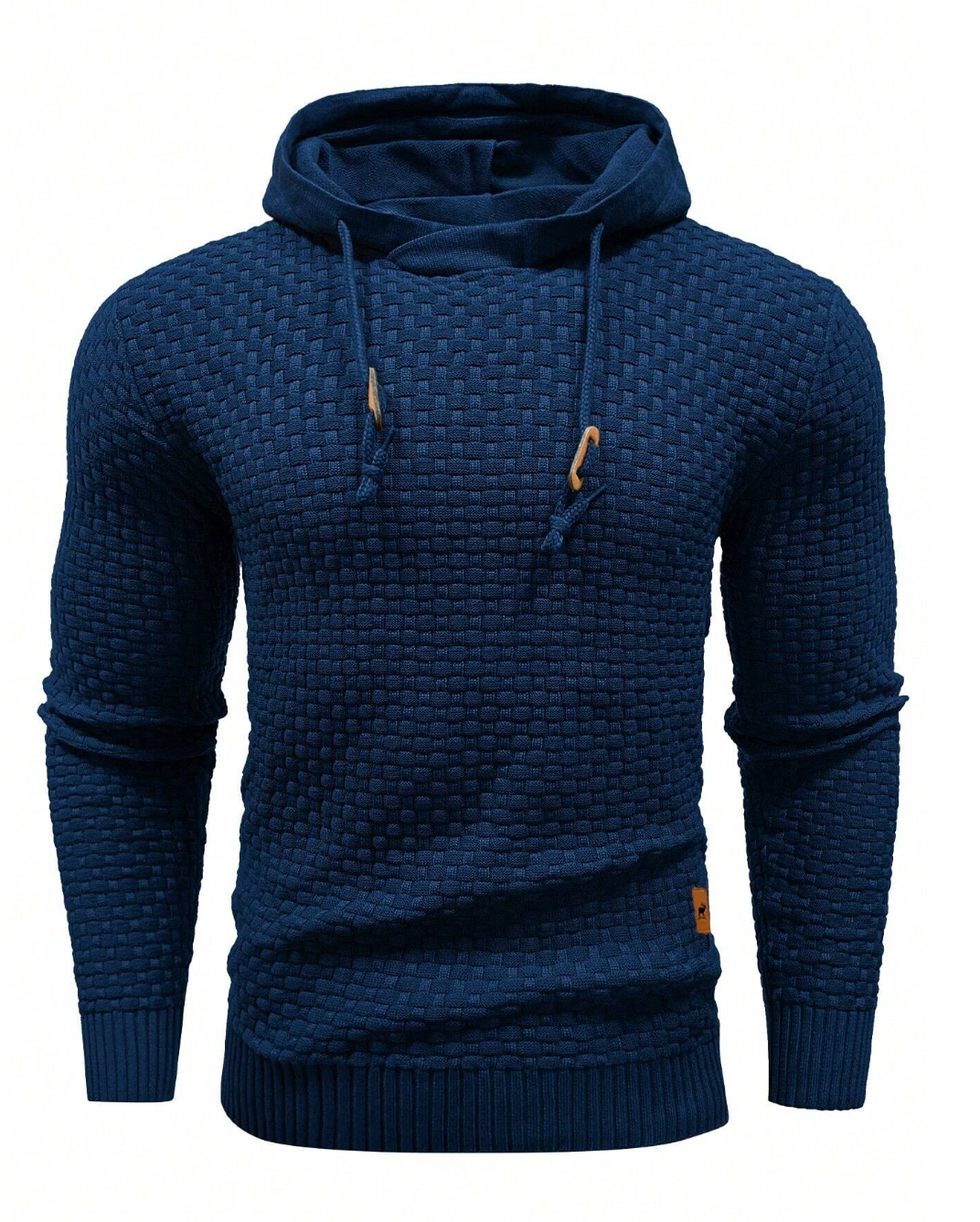 Urban Edge: Manfinity Homme Men's Patch Detail Hooded Sweater