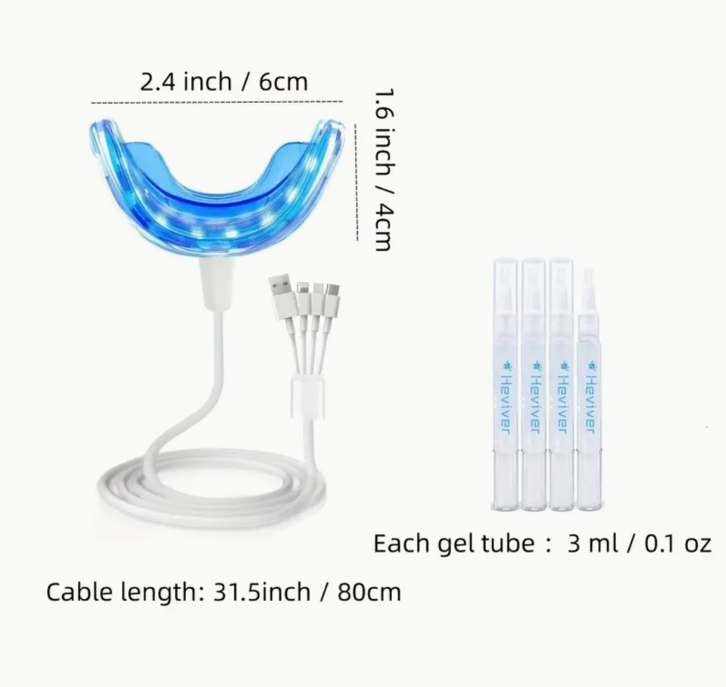 Dazzle Your Smile: 1-Set LED Teeth Kit for Stain Reduction – Home Dental Products for Sensitive Teeth!