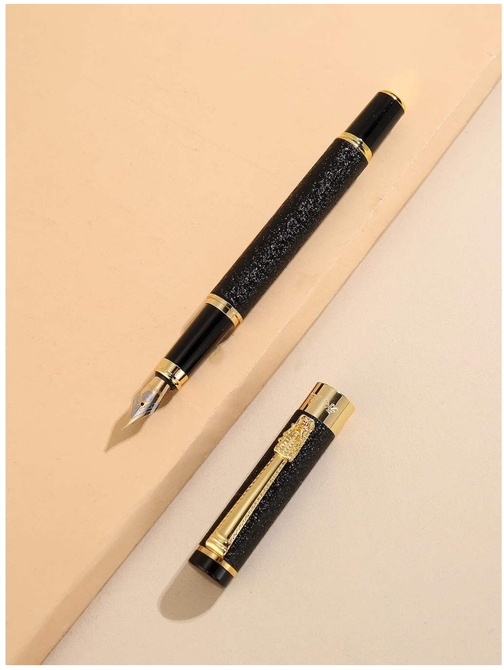 Gleam and Flow: Embrace Elegance with Our Singular Metallic Fountain Pen!