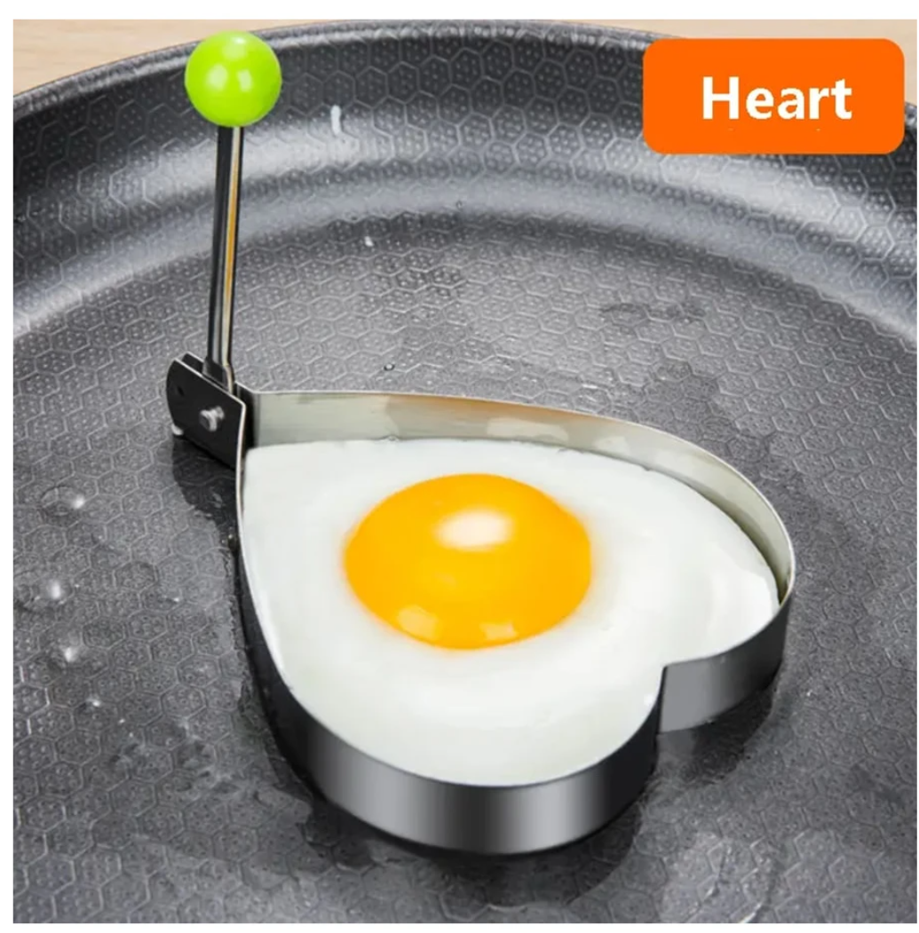 Heartfelt Breakfast Delight: 1pc Stainless Steel Fried Egg Ring Mold for Crafting Love-Shaped Egg Masterpieces!