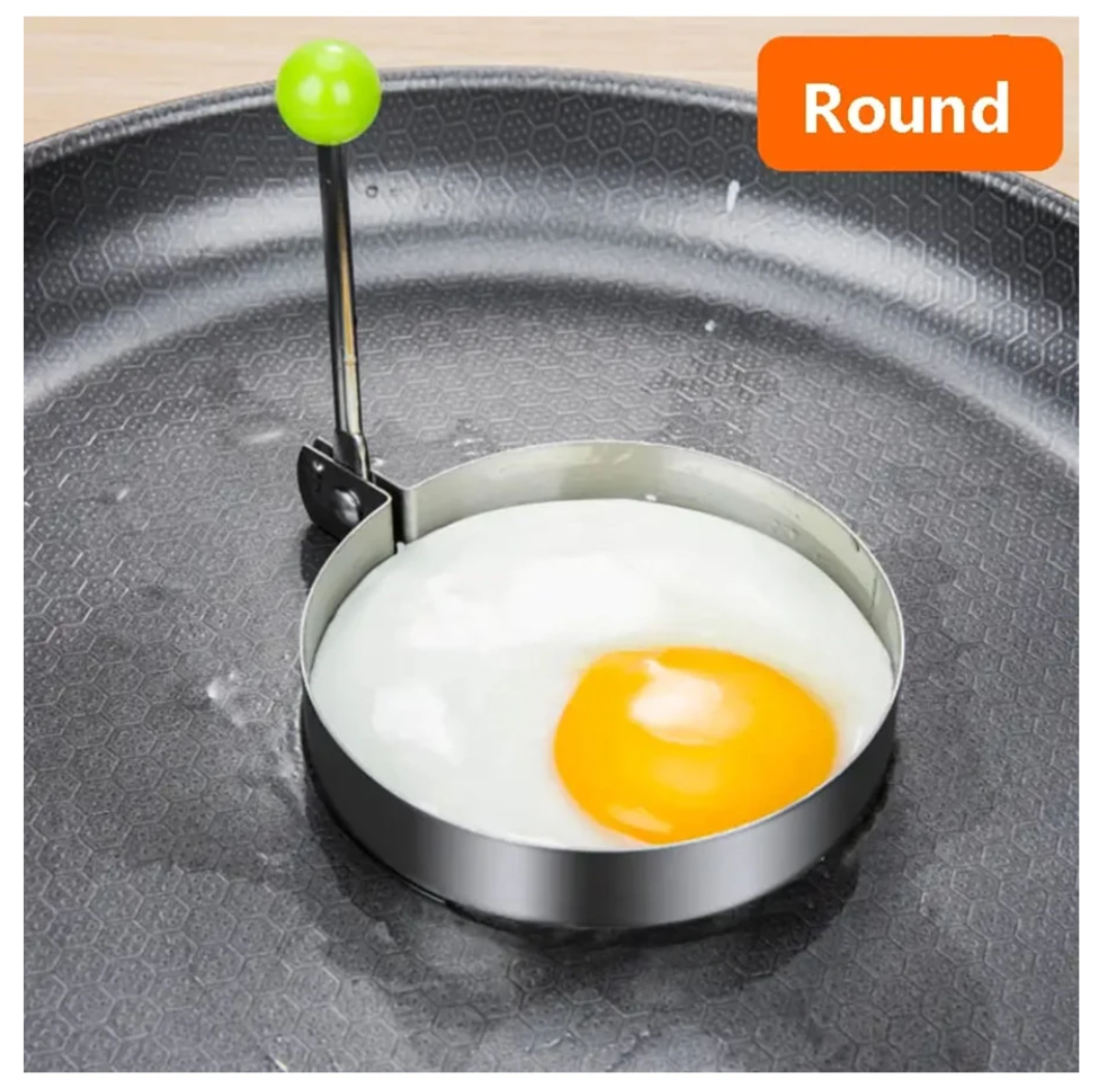 Heartfelt Breakfast Delight: 1pc Stainless Steel Fried Egg Ring Mold for Crafting Love-Shaped Egg Masterpieces!