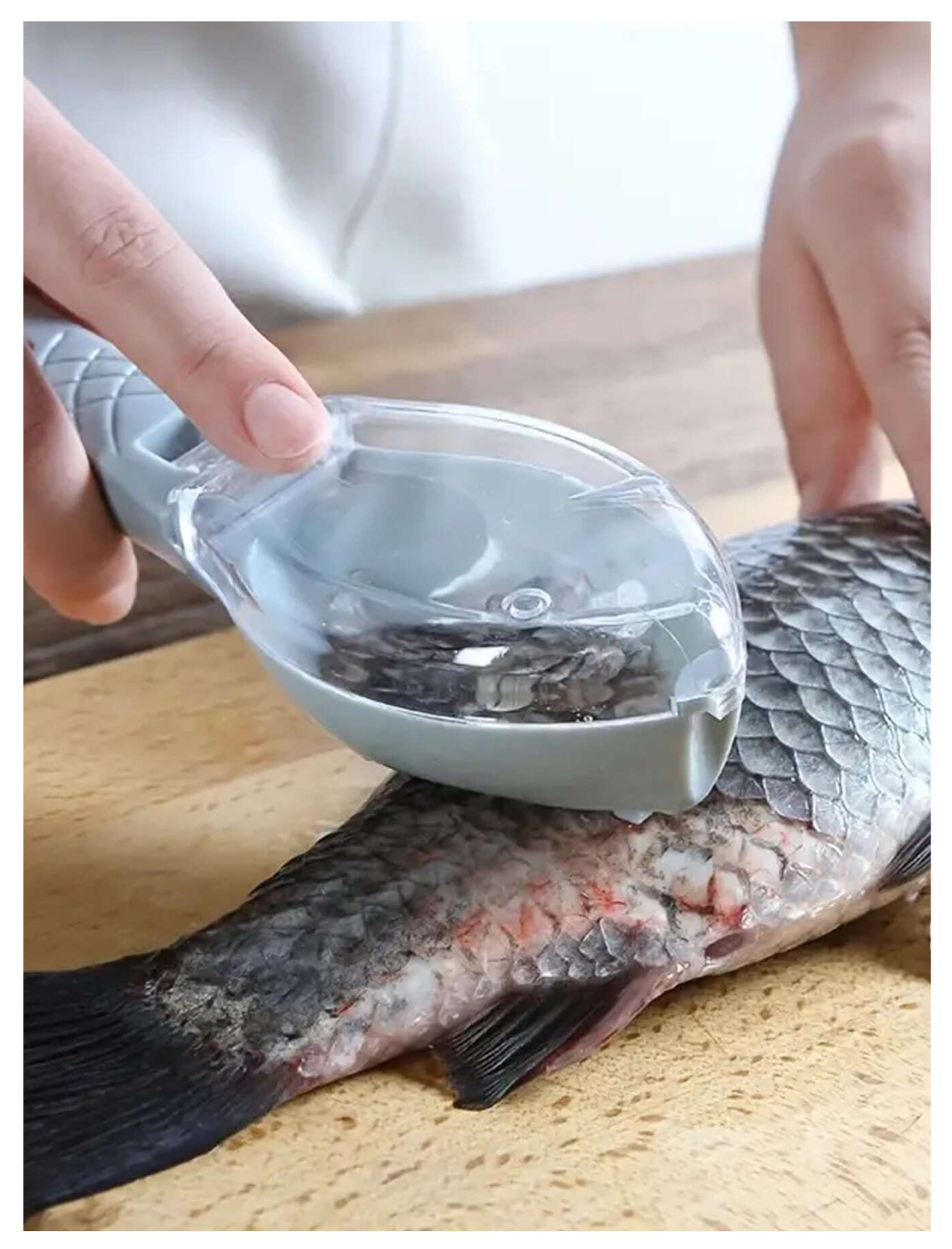 Fin-tastic Kitchen Companion: 1pc Manual Fish Scale Scraper – Swiftly Remove Fish Scales with Ease!