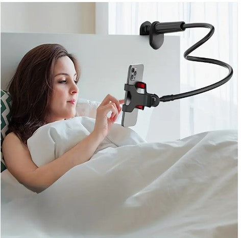 "Hands-Free Phone Bliss: Flexible Gooseneck Clip-On Stand Holder"