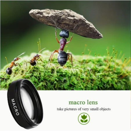 Capture More: 0.45x Ultra-Wide Angle Macro Lens - Dual Function HD Camera Lens for Smartphones with Universal Clip Attachment