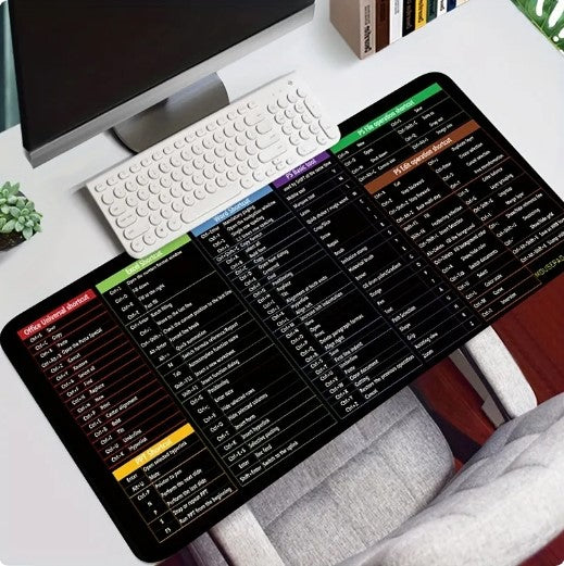 Efficiency at Your Fingertips: 1pc Computer Function Shortcut Key Mouse Pad & Keyboard Table Mat