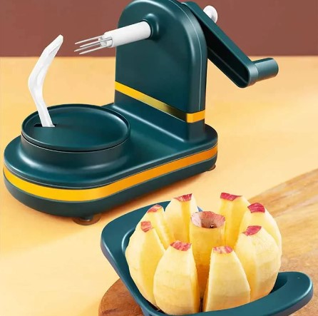 Effortless Precision: Manual Hand-Cranked Fruit Peeler, Slicer, and Corer - Perfect Kitchen Gadget for Apples, Pears, and More!