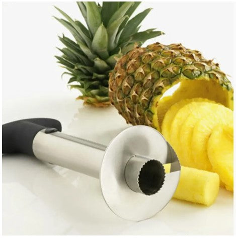 "Tropical Fruit Mastery: Stainless Steel Pineapple Slicer"