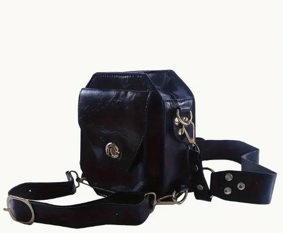 "Vintage Vibe: Retro Style PU Small Square Bag for Women - Your Versatile Companion for Shoulders, Legs, and Cool Adventures!"