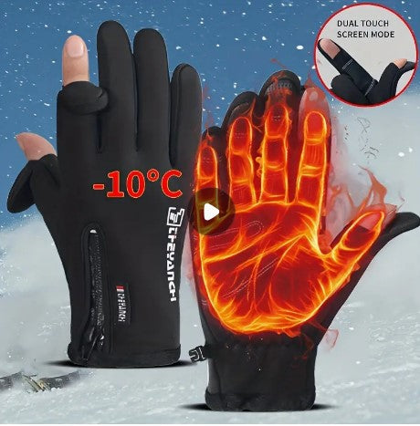 Arctic Grip Pro: Men's Waterproof, Cold-Proof, Non-Slip Warm Plus Velvet Index Finger Gloves - Your Ultimate Companion for Outdoor Sports and Fishing in Spring and Winter!