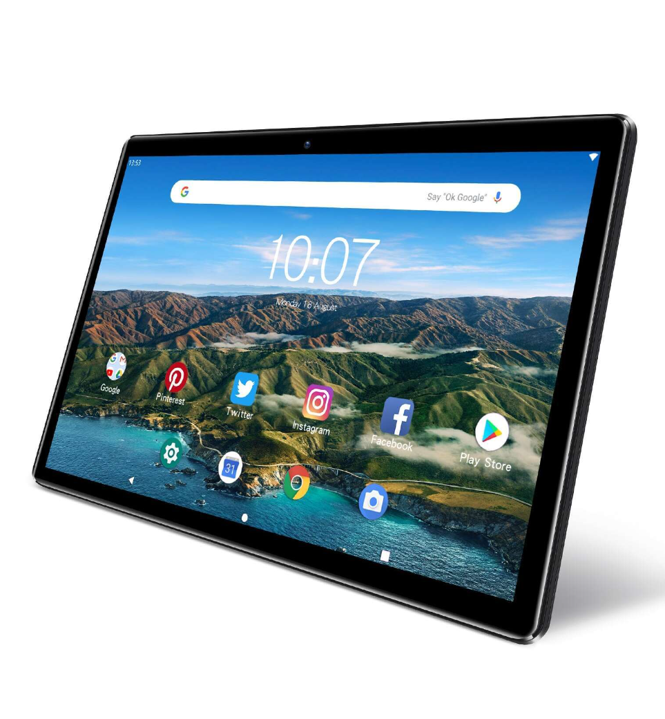 Unleash Power and Performance with the M10: 10-inch Android Tablet featuring 2GB RAM, 32GB Storage, Android 10.0, Stunning 10.1-inch IPS HD Display, GPS, FM, Quad-Core Processor, and Lightning-Fast Wi-Fi!