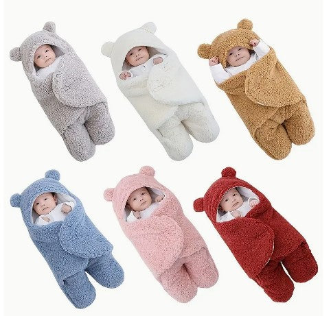 "SnugLamb Cozy Swaddle: All-Season Thickened Newborn Comforter and Anti-Shock Sleeping Bag - Your Perfect Companion for Stroller, Cuddles, and Festive Celebrations!"