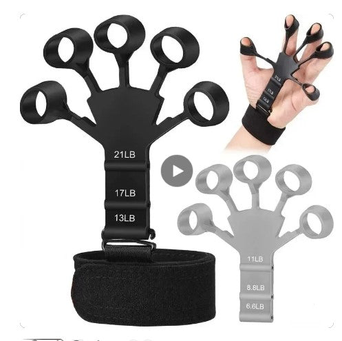 "FlexiStrength: Silicone Grip Trainer & Finger Stretcher for Gym Fitness - Hand Grip Strengthening and Exercise Tool"