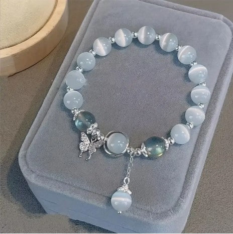 Grey Moonlight Butterfly Bracelet: Elegant, Versatile Gift Perfect for Cherished Friends!