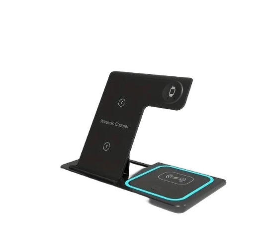 Foldable 3-in-1 Charging Hub: Rapid Wireless Charger Stand for iPhone 14/13/12/11 Series, Apple Watch 1-8, and AirPods 3/2/Pro - Ultimate Convenience and Compatibility