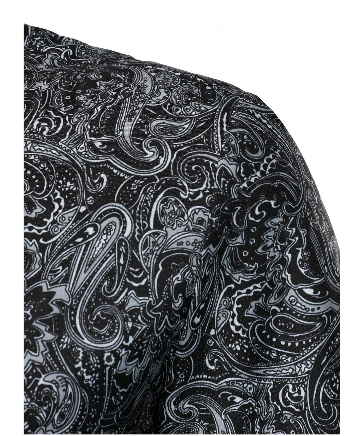 Paisley Elegance: Elevate Your Style with Manfinity Homme Men's Distinctive Print Shirt.
