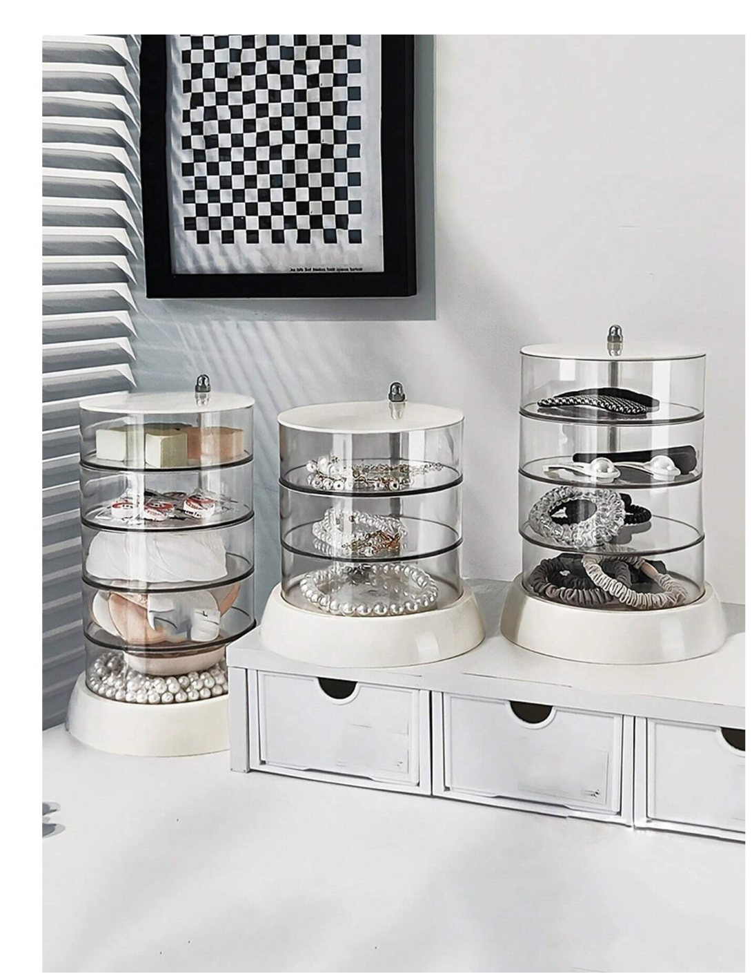 Spin & Shine: Multilayer Rotating Jewelry Storage Box for Beauty Essentials!