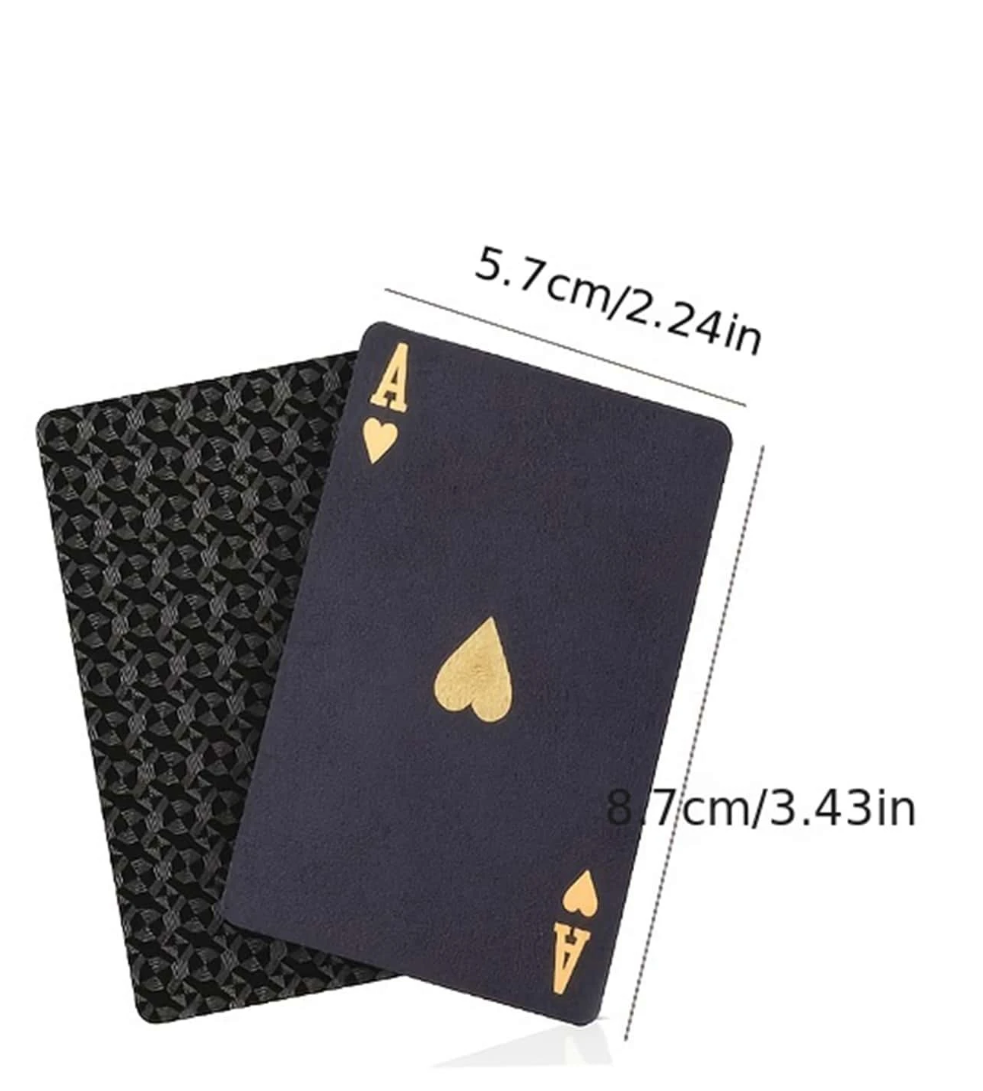 Black Magic: Elevate Your Game with Waterproof Playing Cards Set!
