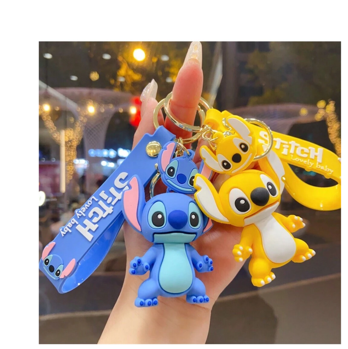 Stitching Memories: Adorable Lilo & Stitch Keychain - Perfect Anime Pendant for Women's Car Keys, Ideal for Birthday and Graduation Gifts!