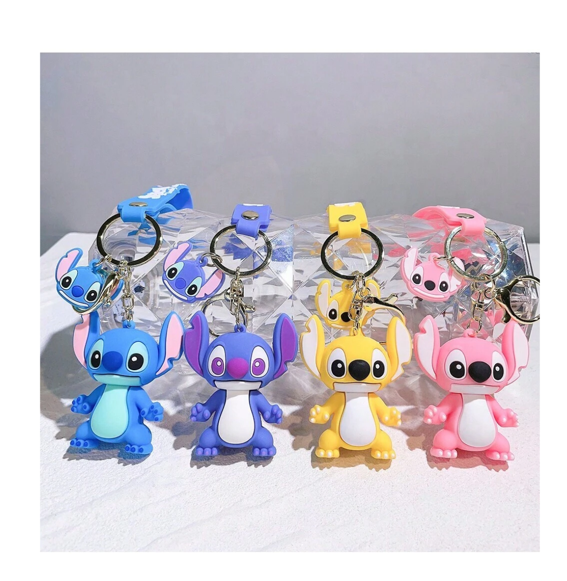 Stitching Memories: Adorable Lilo & Stitch Keychain - Perfect Anime Pendant for Women's Car Keys, Ideal for Birthday and Graduation Gifts!