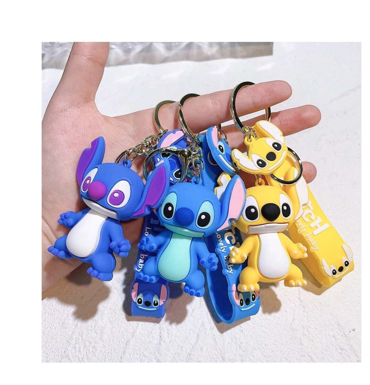 Stitching Memories: Adorable Lilo & Stitch Keychain - Perfect Anime Pendant for Women's Car Keys, Ideal for Birthday and Graduation Gifts!