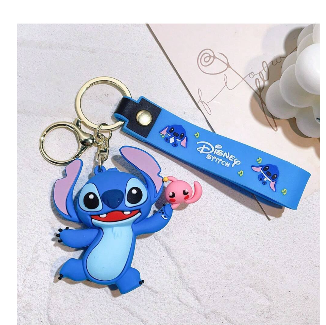 Stitching Memories: Adorable Lilo & Stitch Keychain - Perfect Anime Pendant for Women's Car Keys, Ideal for Birthday and Graduation Gifts!