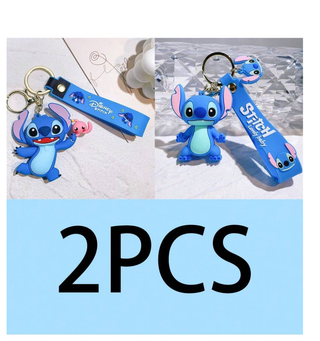 Stitching Memories: Adorable Lilo & Stitch Keychain - Perfect Anime Pendant for Women's Car Keys, Ideal for Birthday and Graduation Gifts!