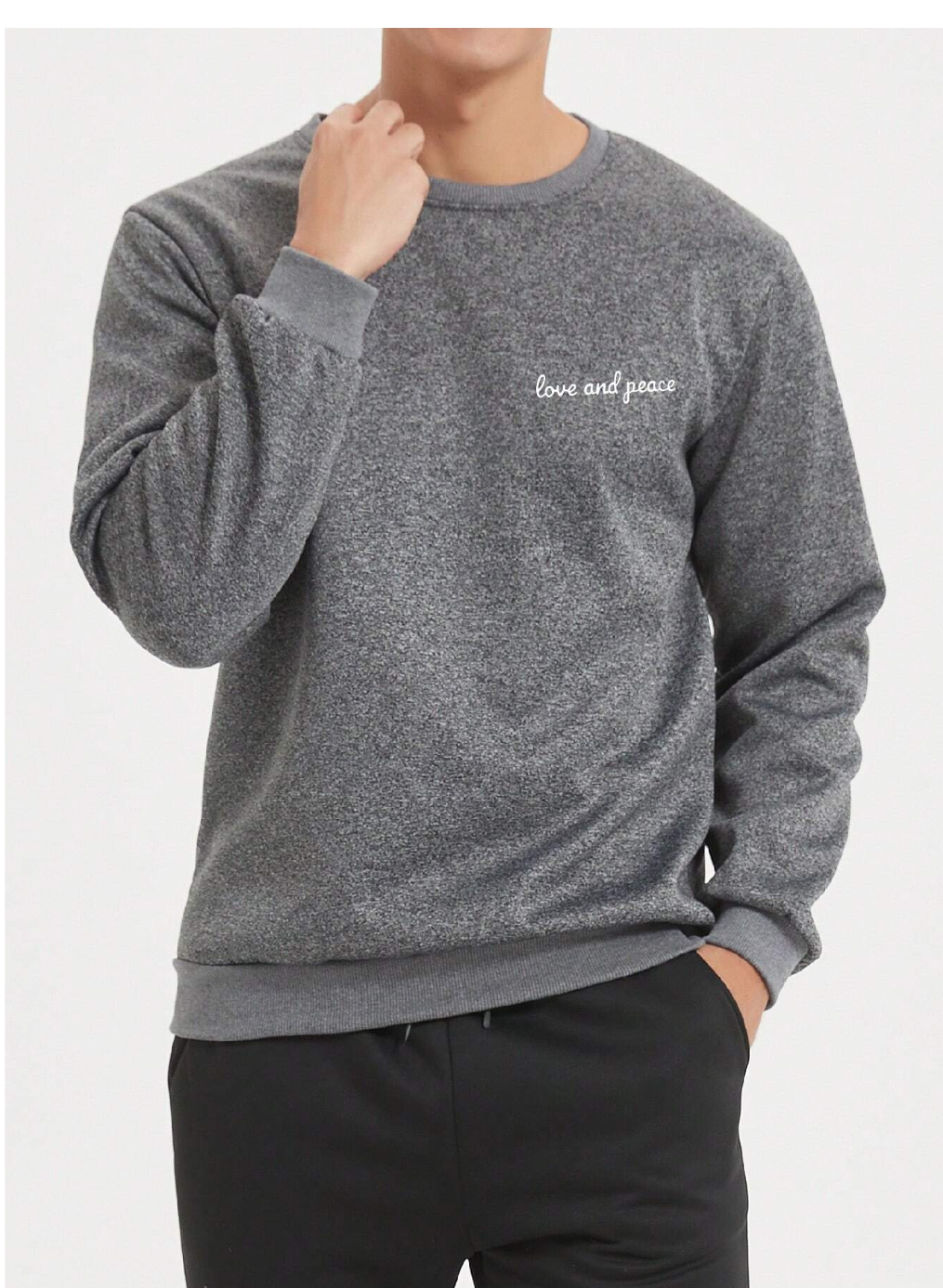 Infinity Style: Manfinity Hypemode Men's Fleece Letter Printed Sweatshirt