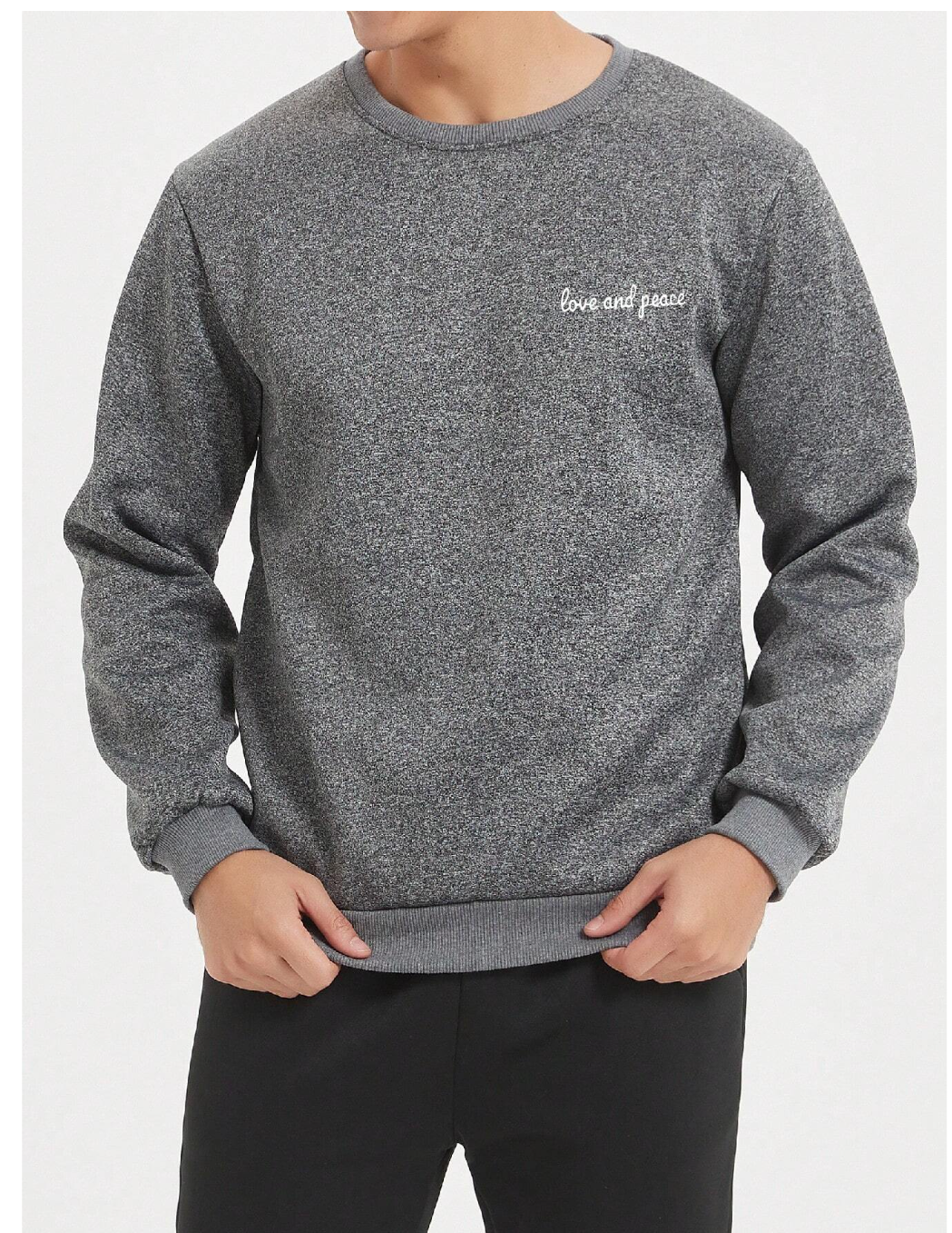 Infinity Style: Manfinity Hypemode Men's Fleece Letter Printed Sweatshirt